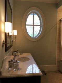 Marble Vanity in Luxury Guest Bath by Shelley Scales Interior Designer Vancouver