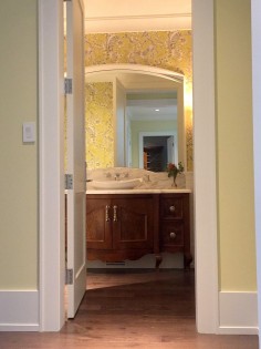 Traditional Vanity Powder Room Luxury Marble Bathroom Interior Design Vancouver