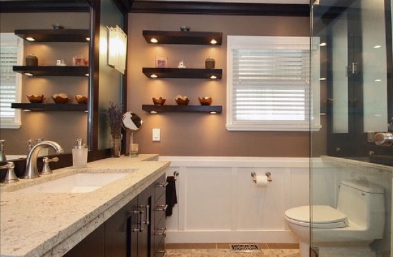 Transitional Style Bathroom by Shelley Scales