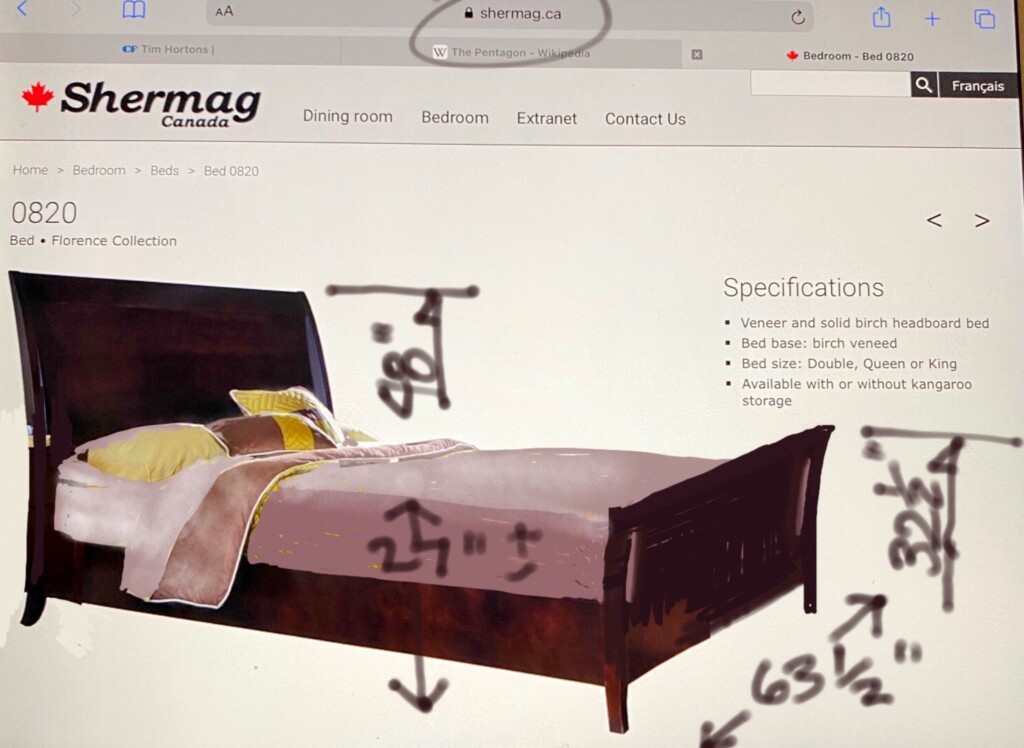 Hardwood Canadian Made Bedframe Queen Bedframe for Sale Vancouver, BC